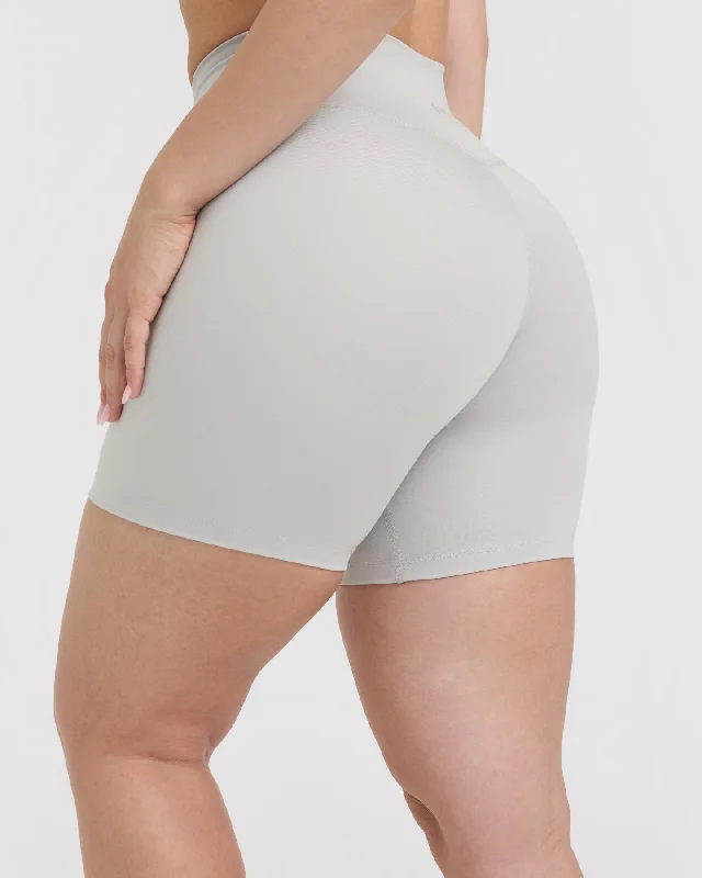 Timeless High Waisted Shorts | Light Grey