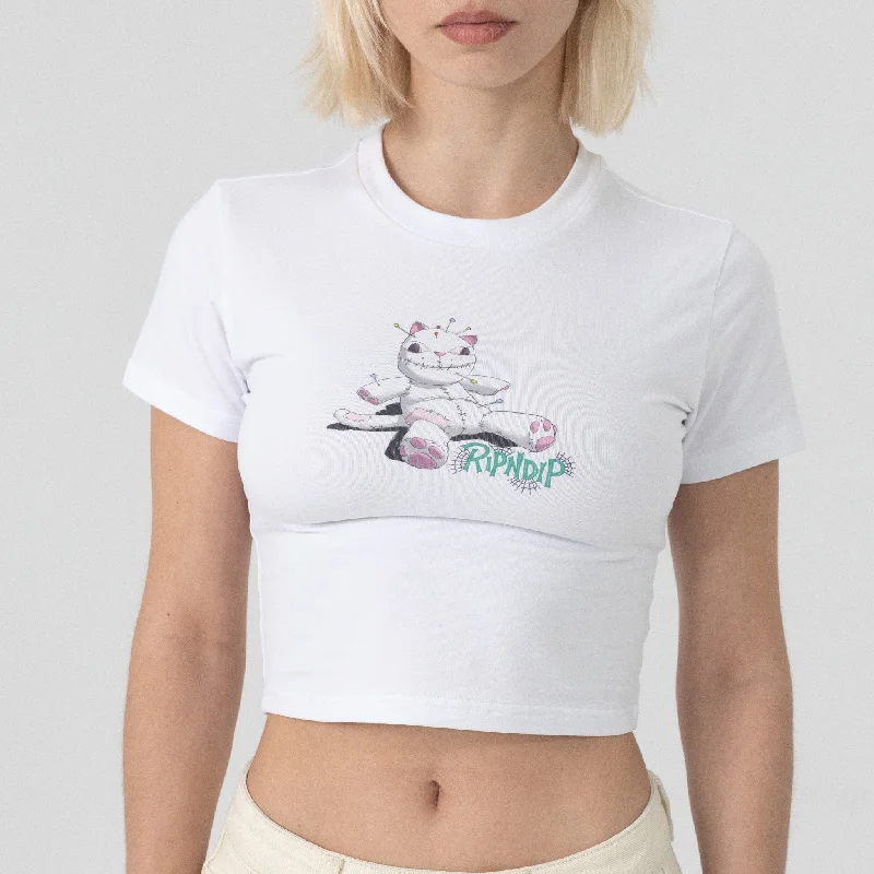 Travis Cropped Baby Tee (White)