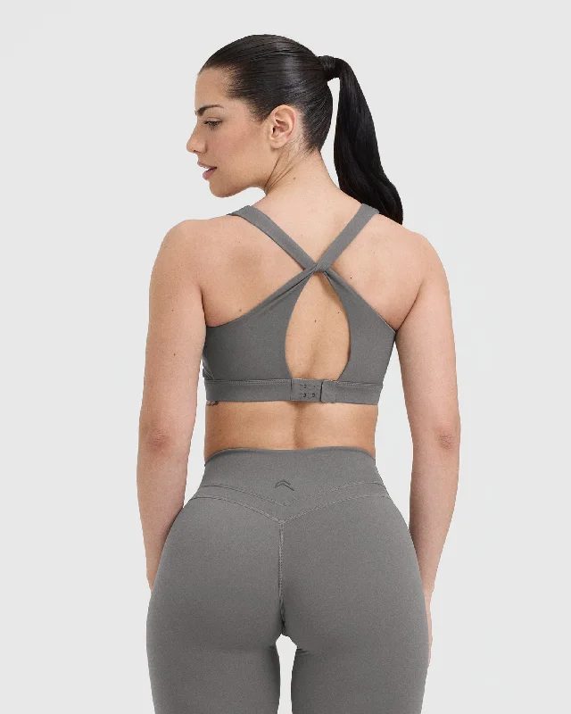 Unified Layered Sports Bra | Ash Grey