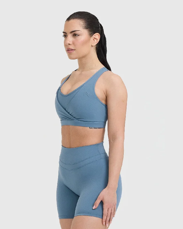 Unified Layered Sports Bra | Moonstone Blue