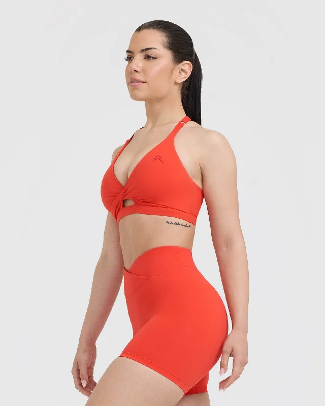 Unified Twist Sports Bra | Charged Orange