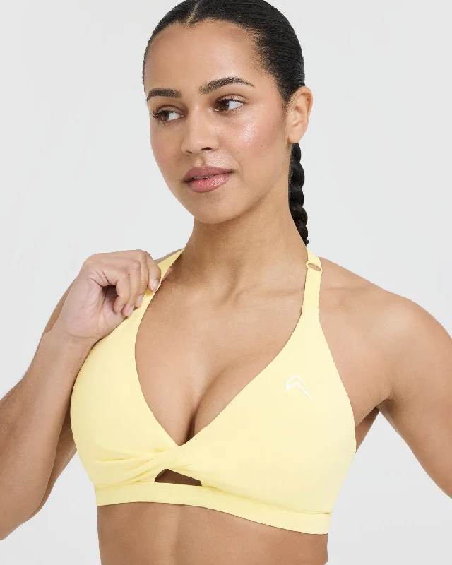 Unified Twist Sports Bra | Sherbert Yellow