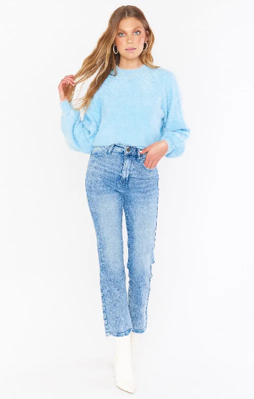 Vienna Sweater ~ Frosty Blue Knit