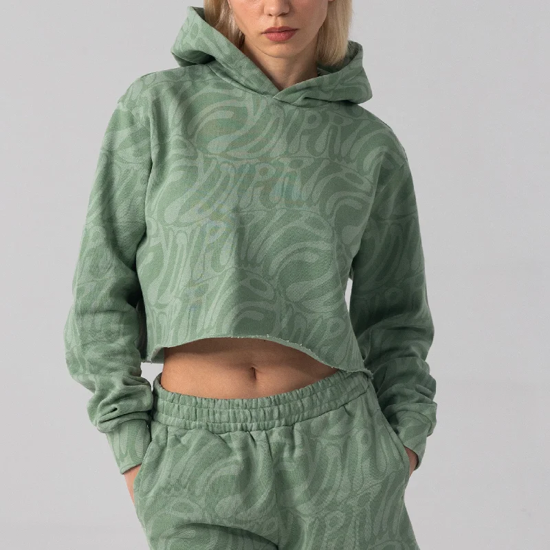 Wilshire Cropped Hoodie (Pine)