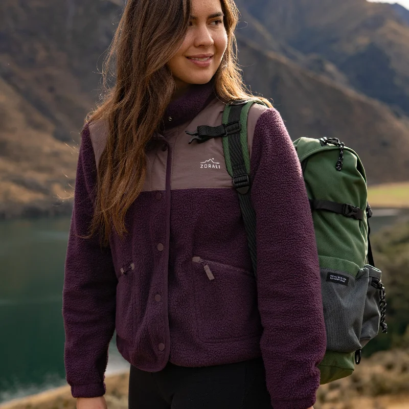 Womens Trail Fleece Deep Berry