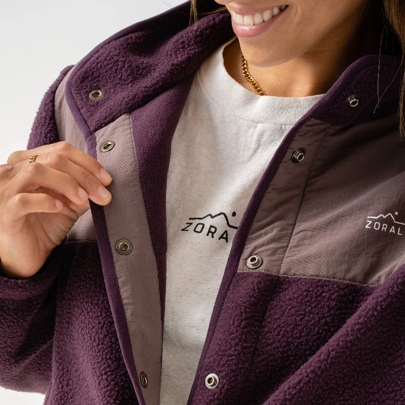 Womens Trail Fleece Deep Berry